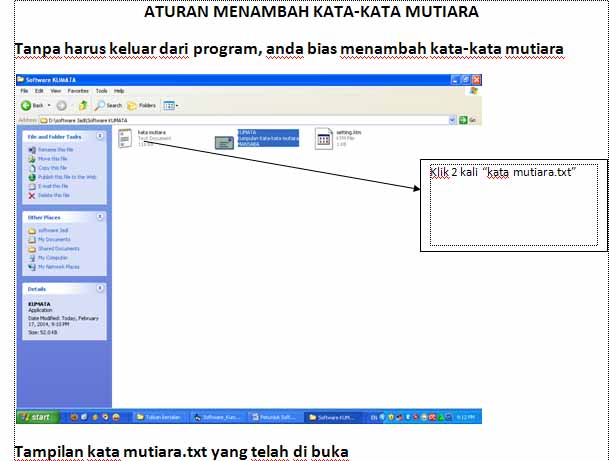 06 cara buka database untuk tambah kata mutiara